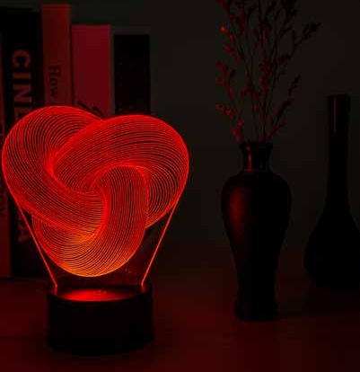 Twist Abstract LED 3D Night Light Touch Control - Image 7